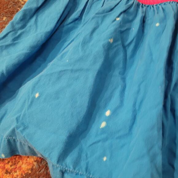 Vintage Womens Bechamel Patio (MuMu) Dress Size M Blue Embroidered Floral Garden - Picture 6 of 6